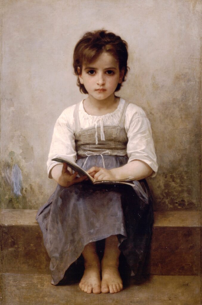 William Adolphe Bouguereau - The Difficult Lesson